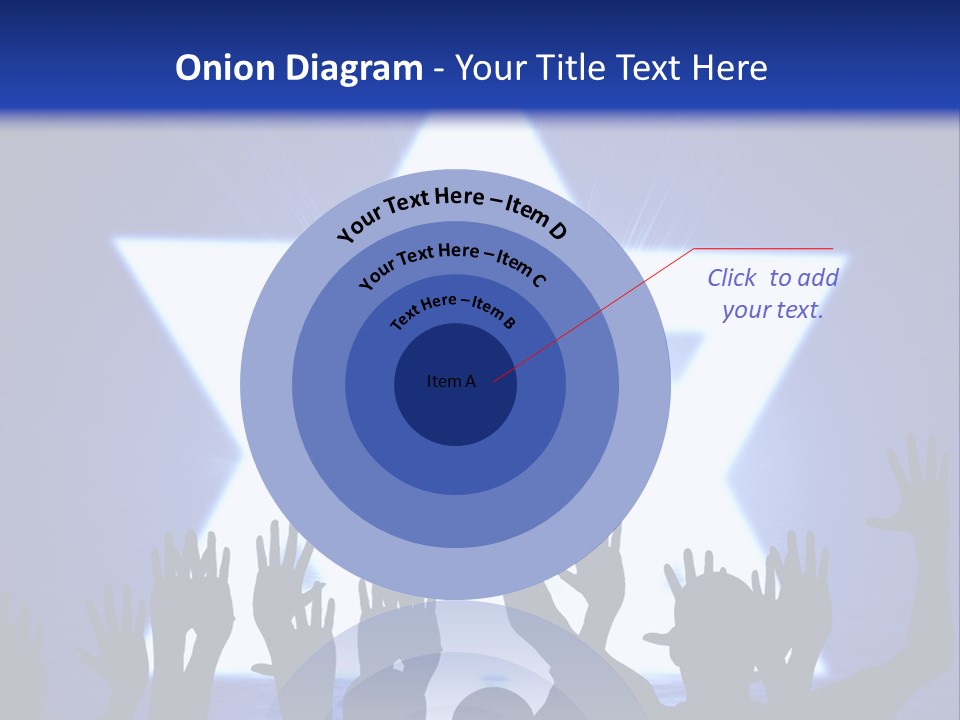 Some Jewish People Celebrating Beneath The Star Of David PowerPoint Template