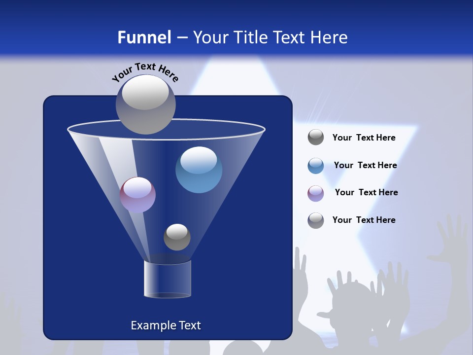 Some Jewish People Celebrating Beneath The Star Of David PowerPoint Template