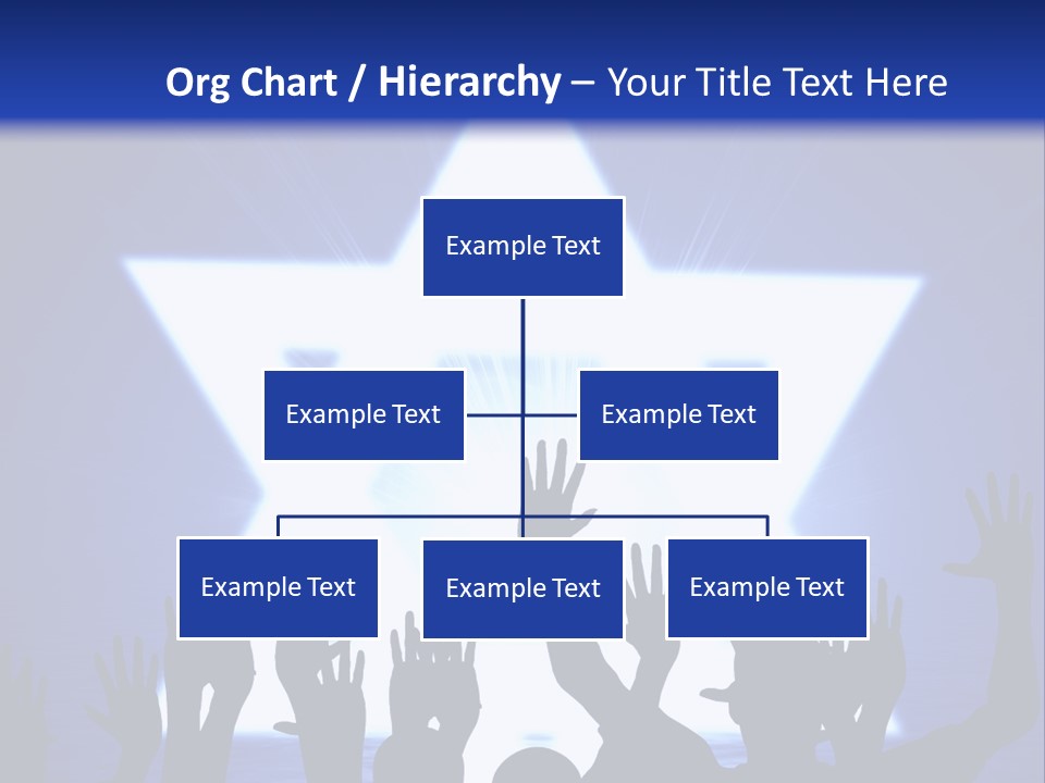 Some Jewish People Celebrating Beneath The Star Of David PowerPoint Template