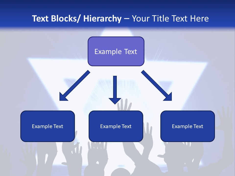 Some Jewish People Celebrating Beneath The Star Of David PowerPoint Template