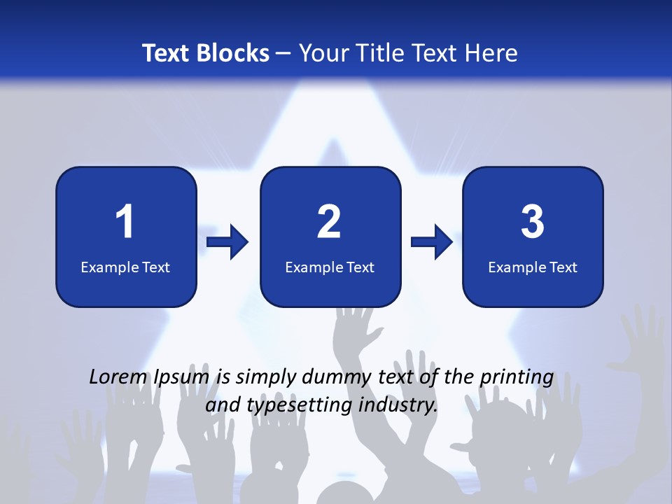 Some Jewish People Celebrating Beneath The Star Of David PowerPoint Template