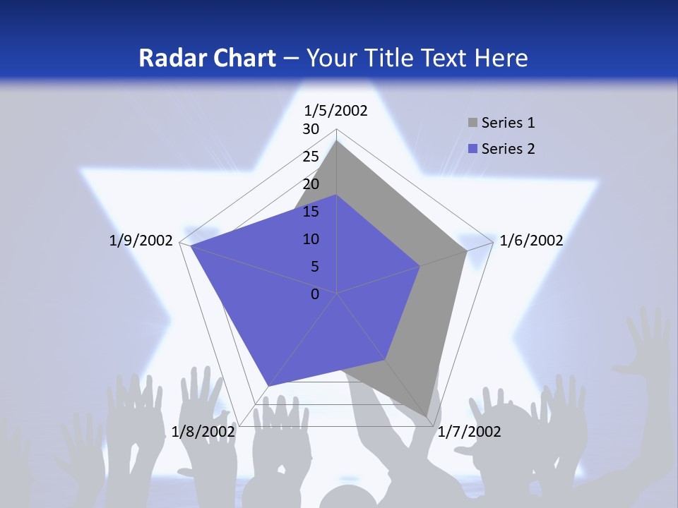 Some Jewish People Celebrating Beneath The Star Of David PowerPoint Template