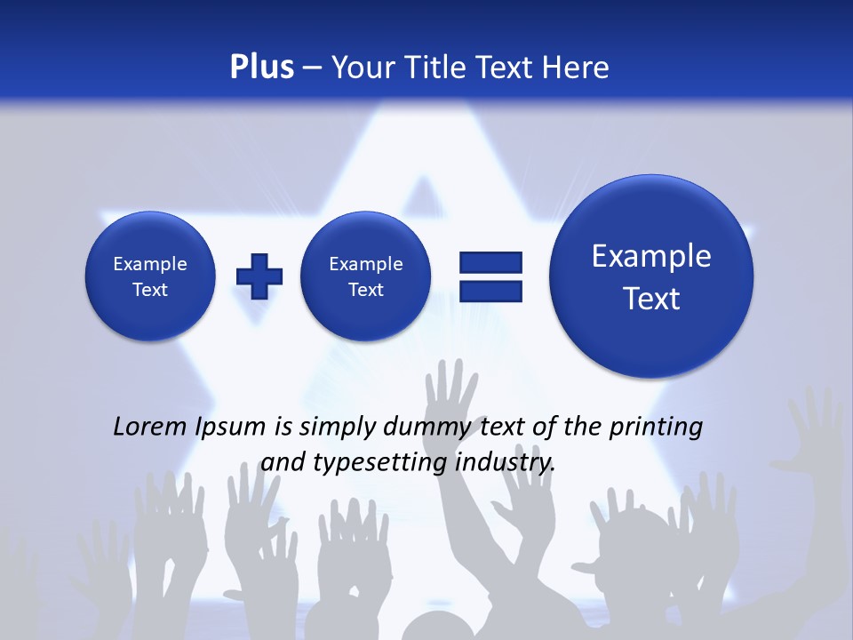 Some Jewish People Celebrating Beneath The Star Of David PowerPoint Template
