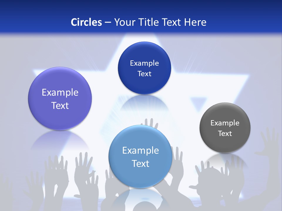 Some Jewish People Celebrating Beneath The Star Of David PowerPoint Template