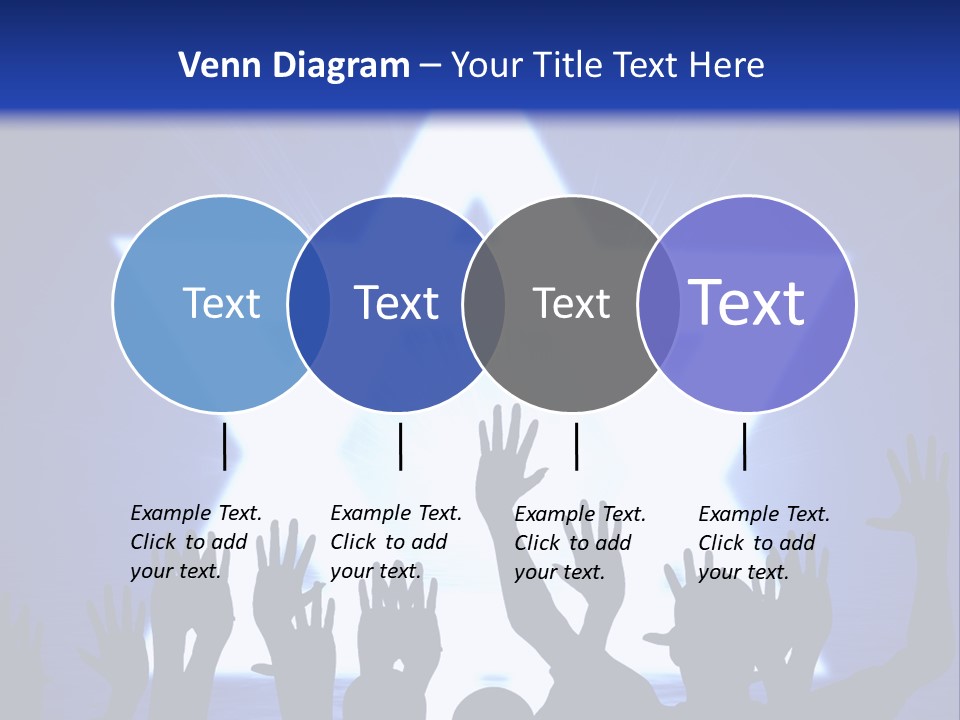 Some Jewish People Celebrating Beneath The Star Of David PowerPoint Template