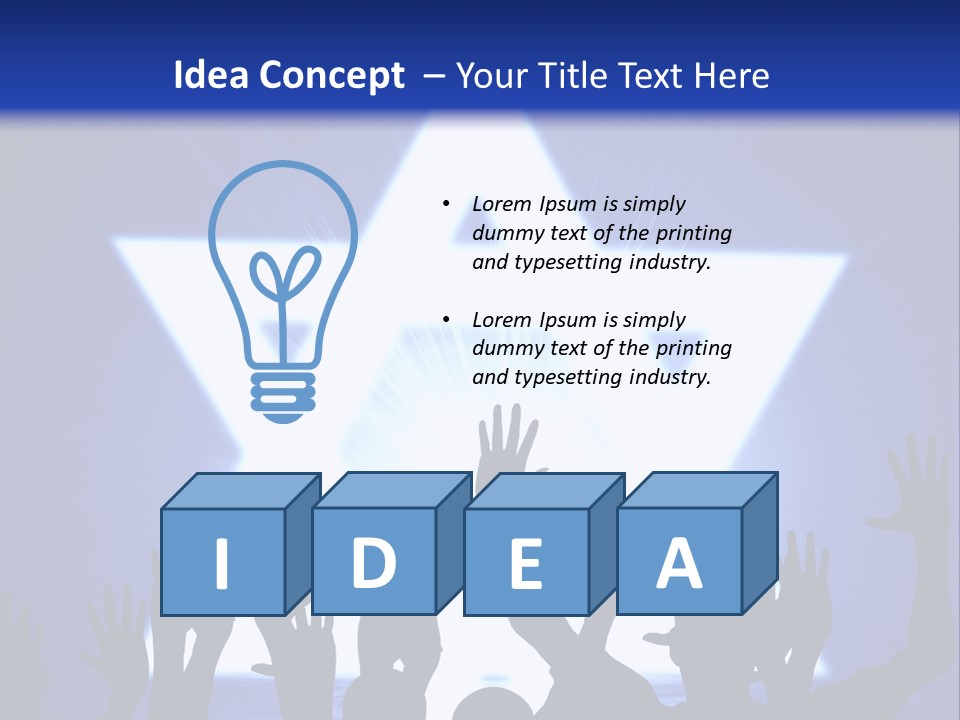 Some Jewish People Celebrating Beneath The Star Of David PowerPoint Template