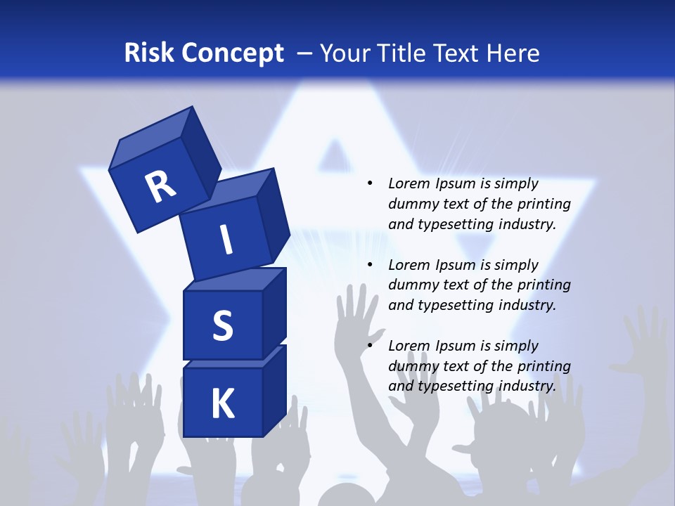 Some Jewish People Celebrating Beneath The Star Of David PowerPoint Template