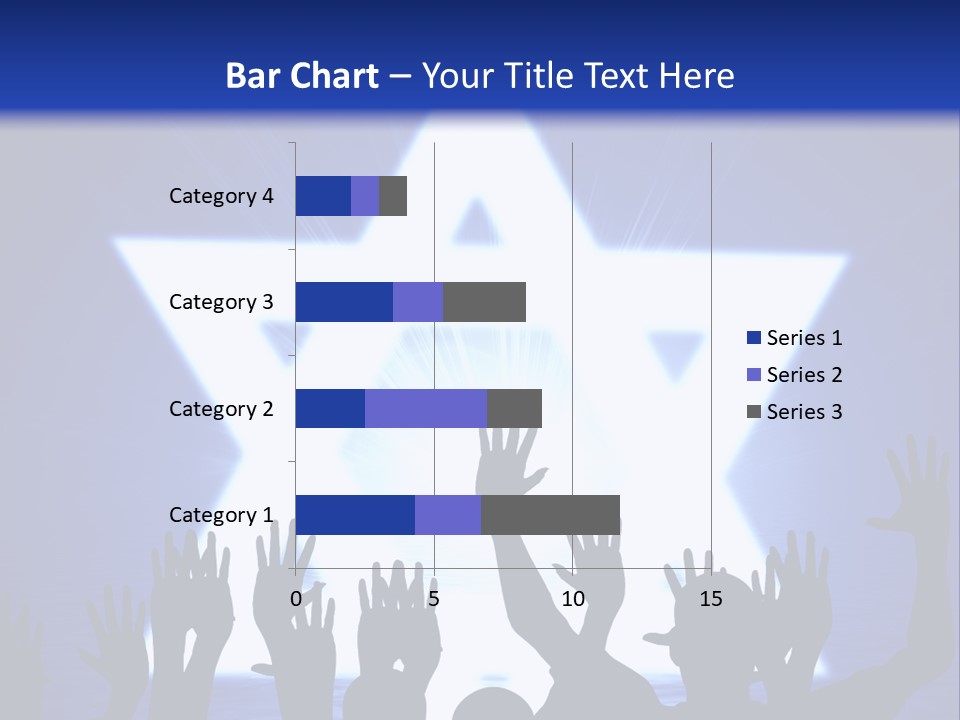 Some Jewish People Celebrating Beneath The Star Of David PowerPoint Template