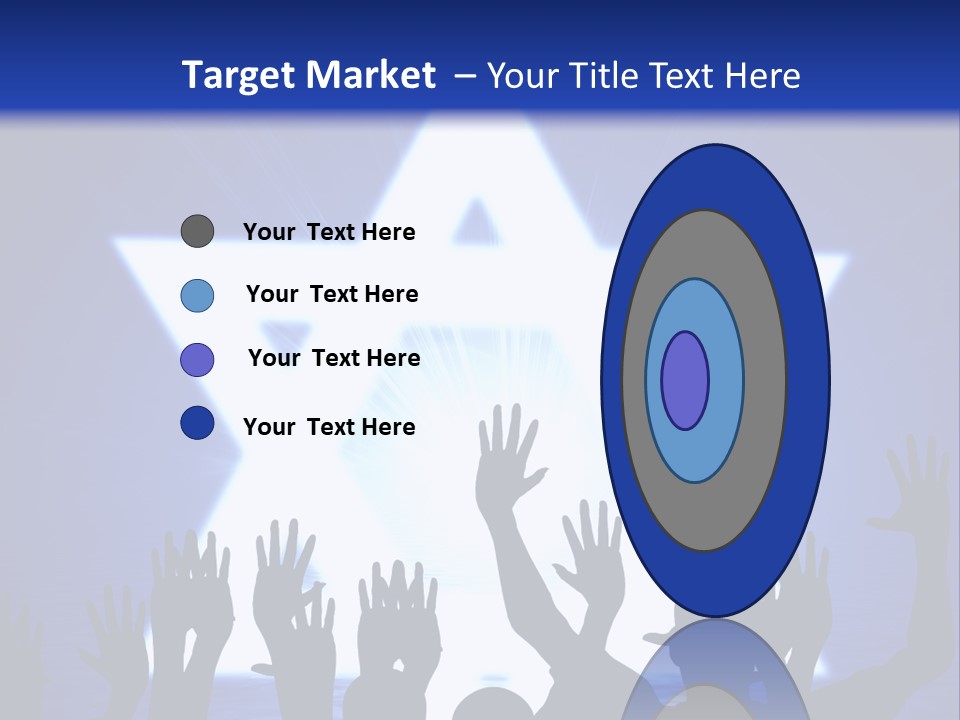 Some Jewish People Celebrating Beneath The Star Of David PowerPoint Template