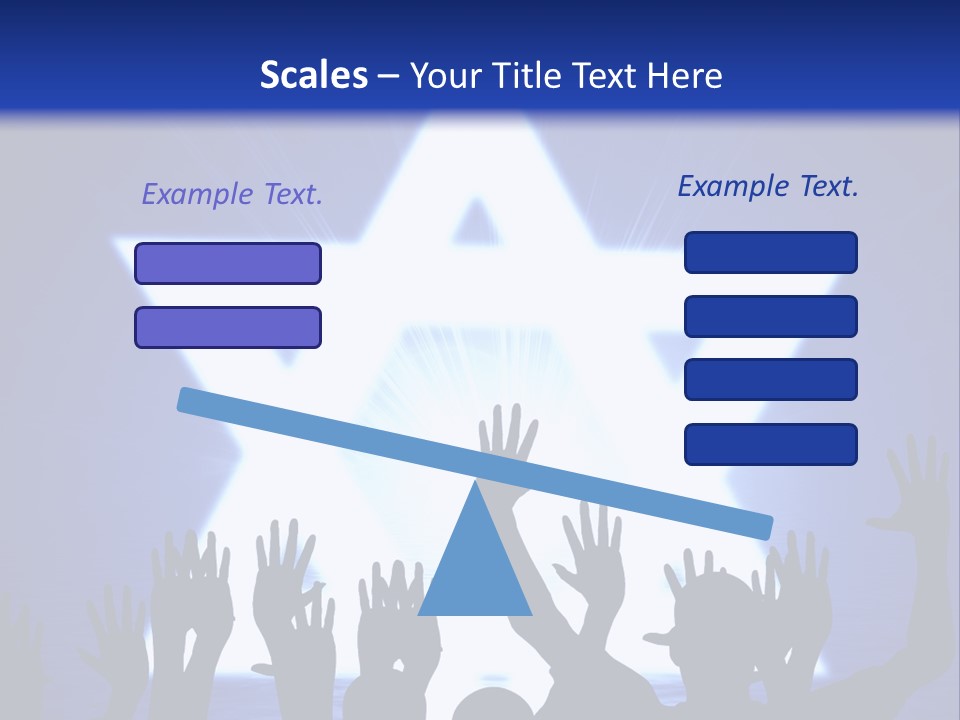Some Jewish People Celebrating Beneath The Star Of David PowerPoint Template