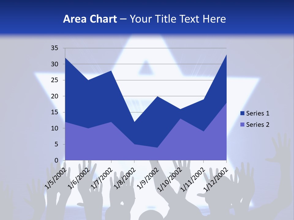Some Jewish People Celebrating Beneath The Star Of David PowerPoint Template