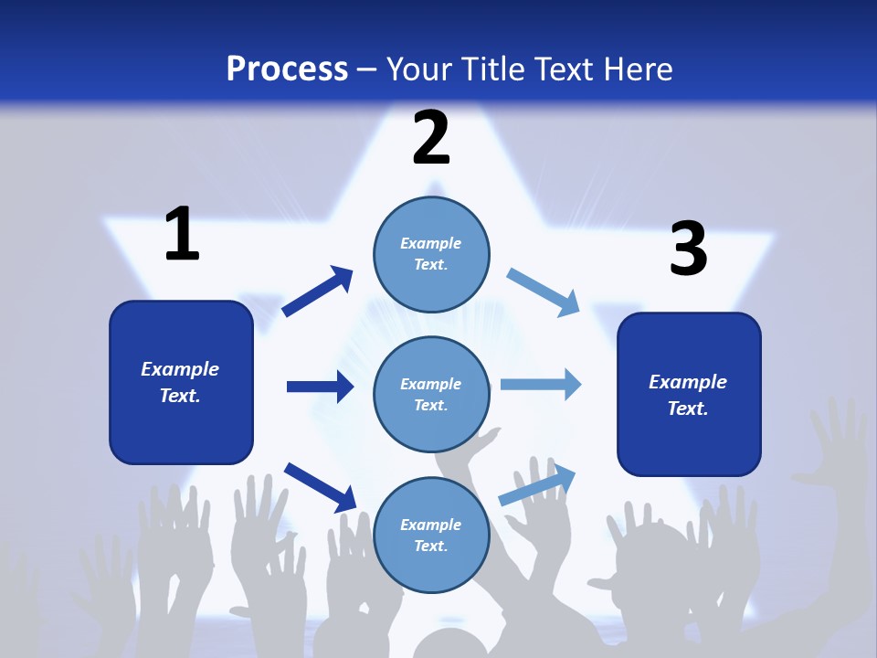 Some Jewish People Celebrating Beneath The Star Of David PowerPoint Template