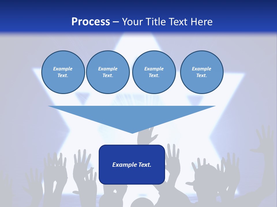 Some Jewish People Celebrating Beneath The Star Of David PowerPoint Template