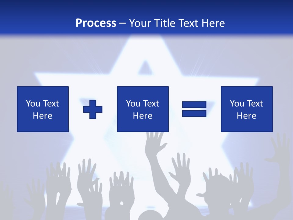 Some Jewish People Celebrating Beneath The Star Of David PowerPoint Template