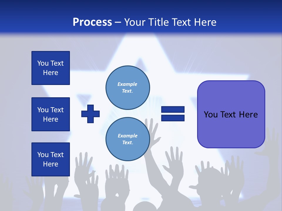 Some Jewish People Celebrating Beneath The Star Of David PowerPoint Template