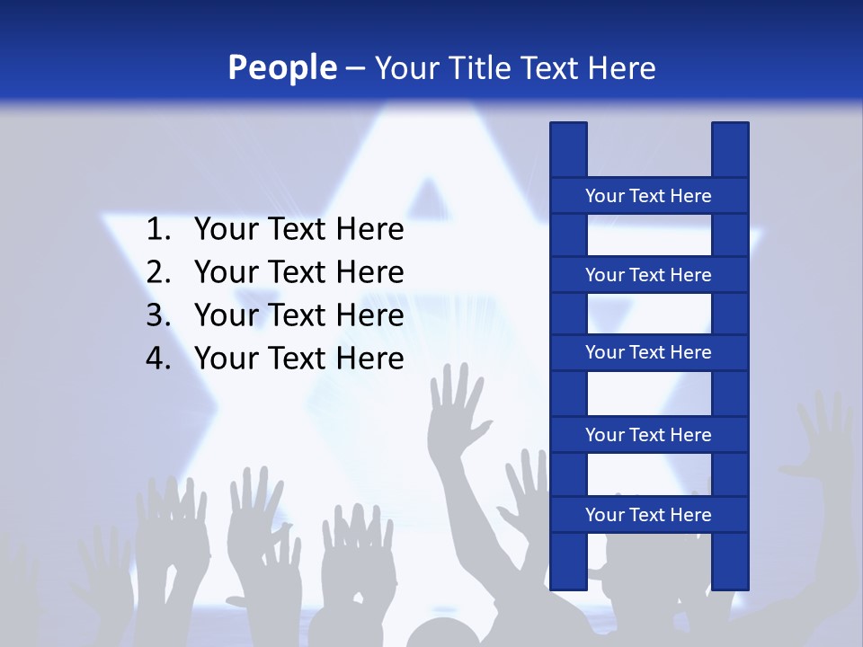 Some Jewish People Celebrating Beneath The Star Of David PowerPoint Template