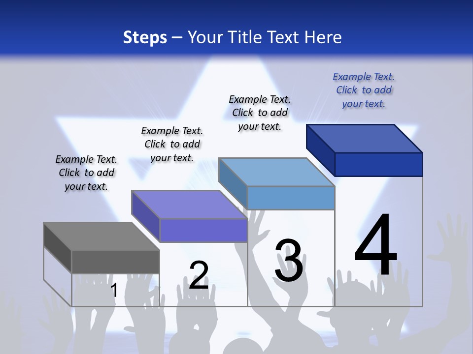 Some Jewish People Celebrating Beneath The Star Of David PowerPoint Template