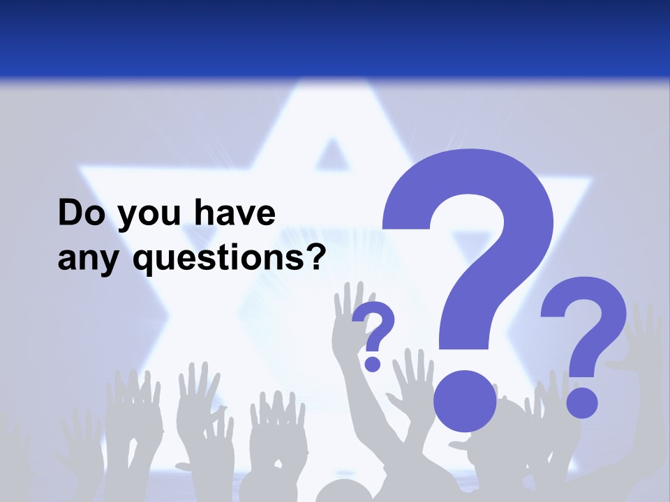 Some Jewish People Celebrating Beneath The Star Of David PowerPoint Template