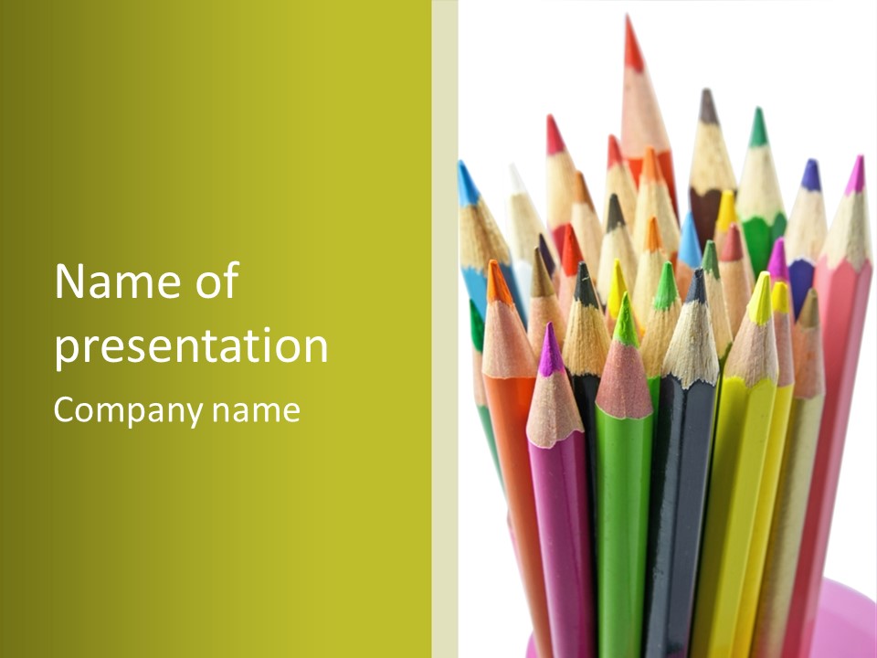 Color Pencils PowerPoint Template