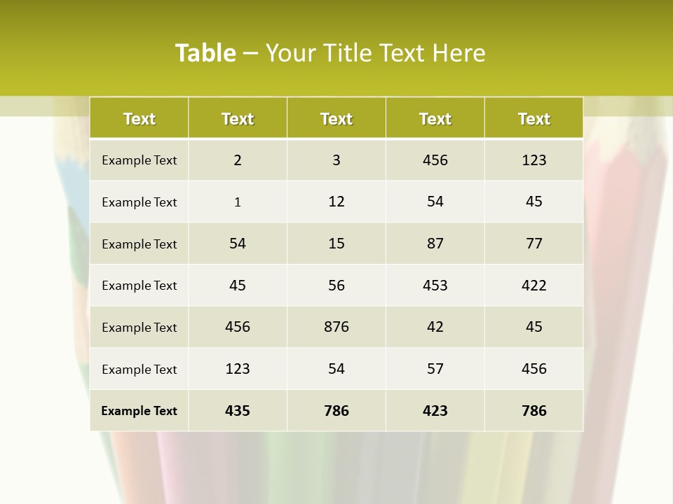 Color Pencils PowerPoint Template