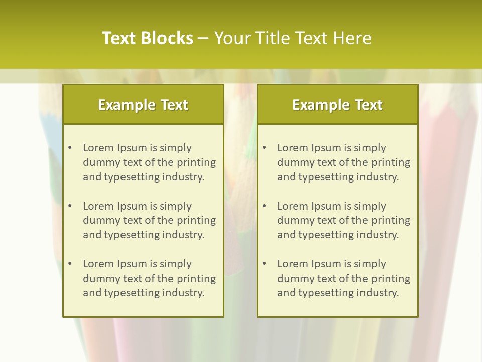 Color Pencils PowerPoint Template