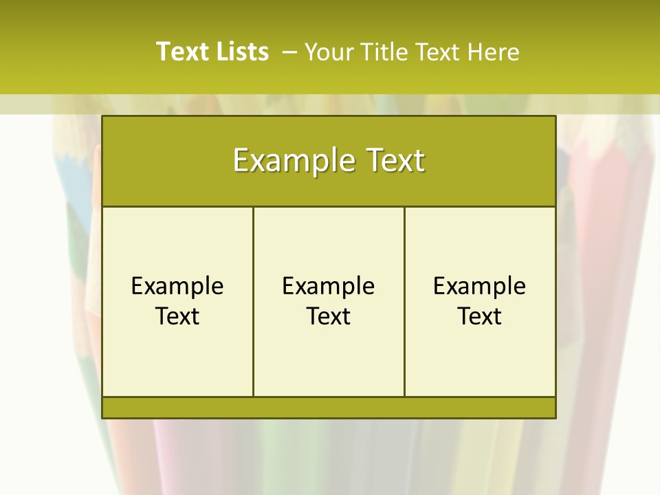 Color Pencils PowerPoint Template