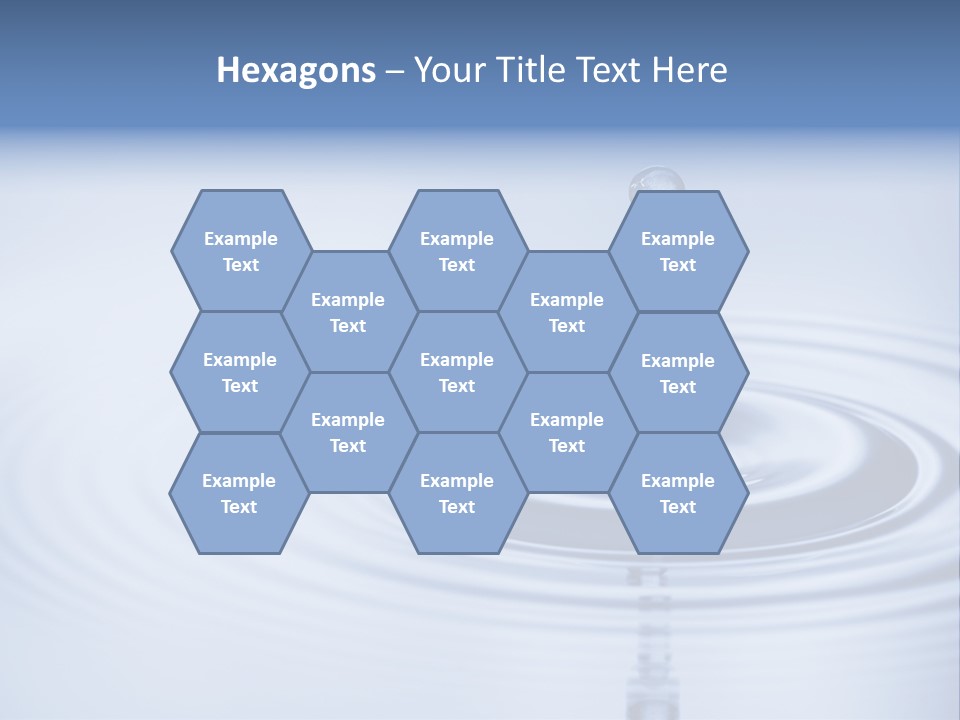 A Drop Of Water With A Blue Background PowerPoint Template