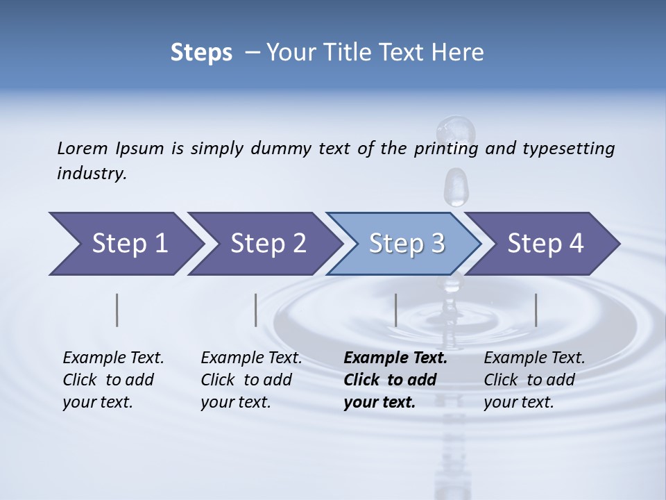 A Drop Of Water With A Blue Background PowerPoint Template