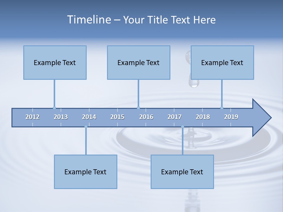 A Drop Of Water With A Blue Background PowerPoint Template