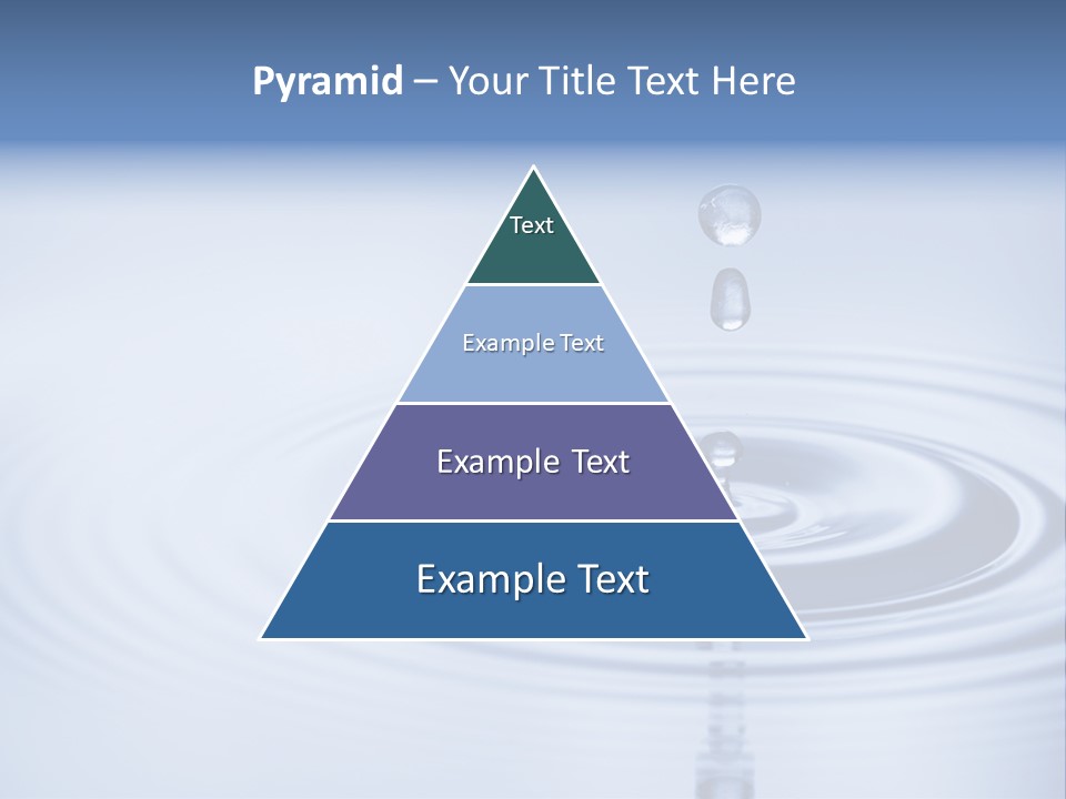 A Drop Of Water With A Blue Background PowerPoint Template