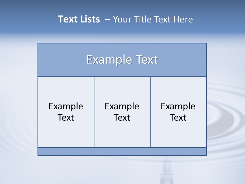 A Drop Of Water With A Blue Background PowerPoint Template