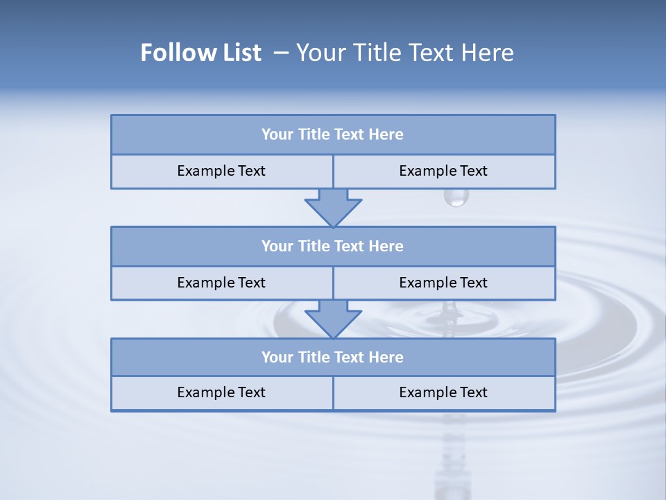 A Drop Of Water With A Blue Background PowerPoint Template