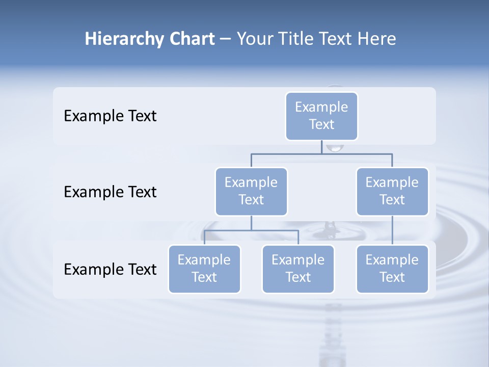 A Drop Of Water With A Blue Background PowerPoint Template
