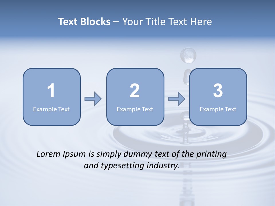 A Drop Of Water With A Blue Background PowerPoint Template