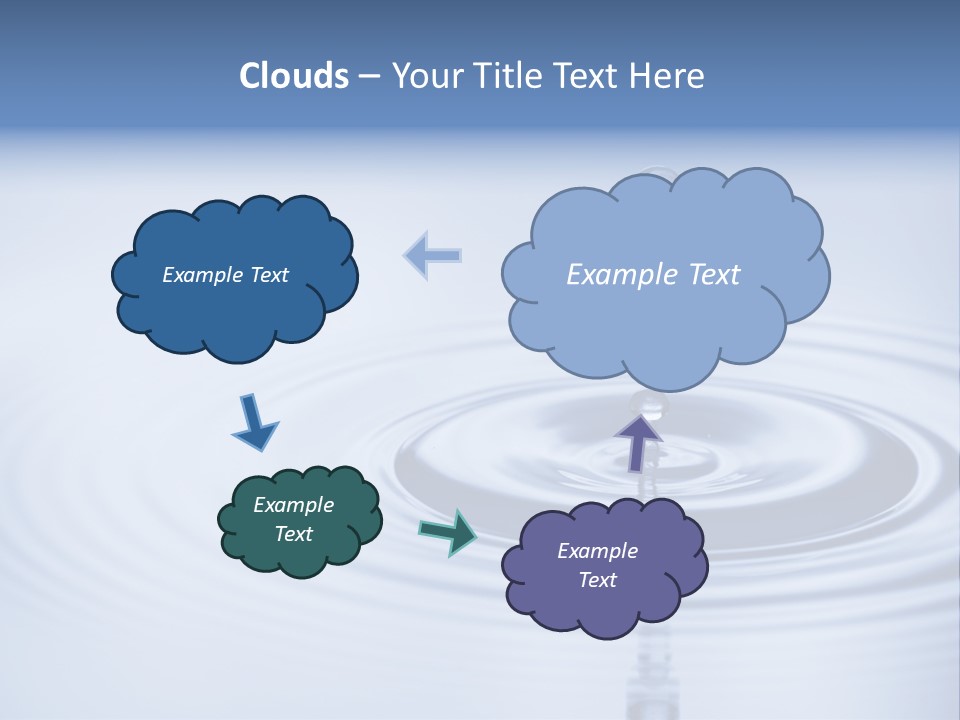 A Drop Of Water With A Blue Background PowerPoint Template