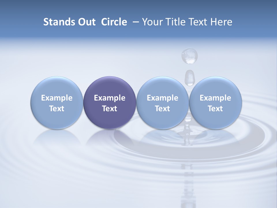 A Drop Of Water With A Blue Background PowerPoint Template