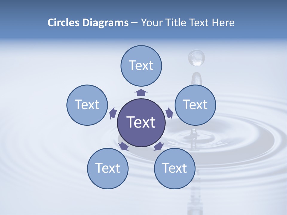 A Drop Of Water With A Blue Background PowerPoint Template