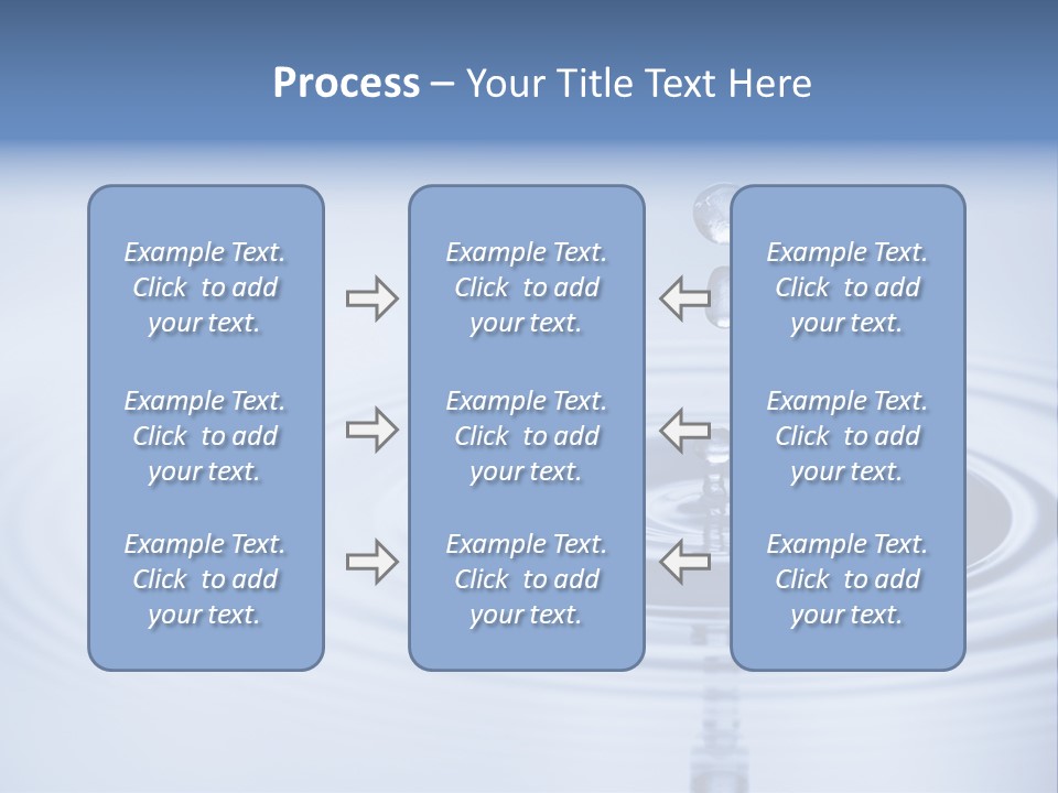 A Drop Of Water With A Blue Background PowerPoint Template