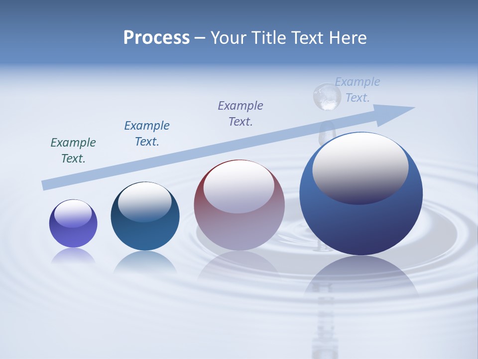 A Drop Of Water With A Blue Background PowerPoint Template