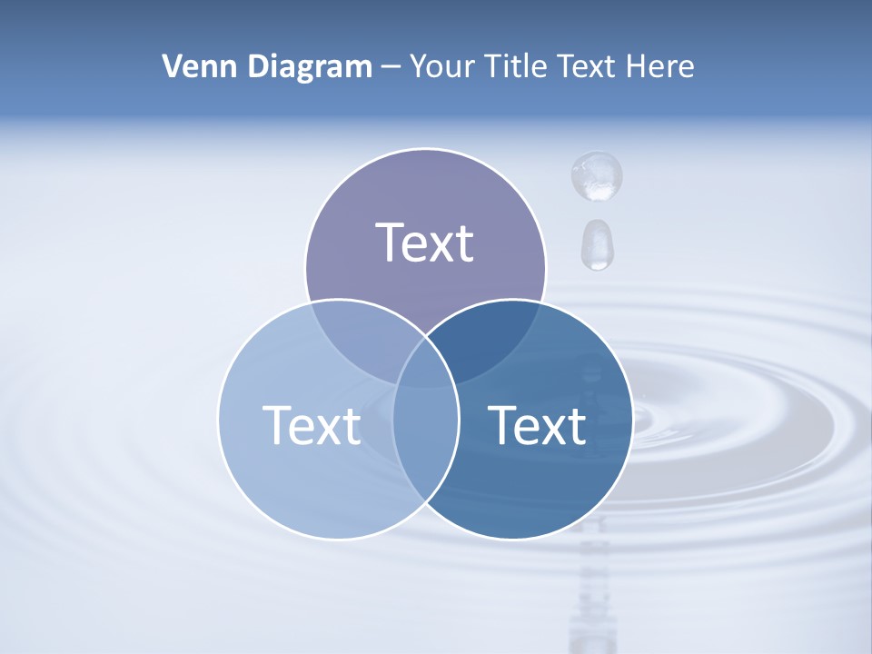 A Drop Of Water With A Blue Background PowerPoint Template