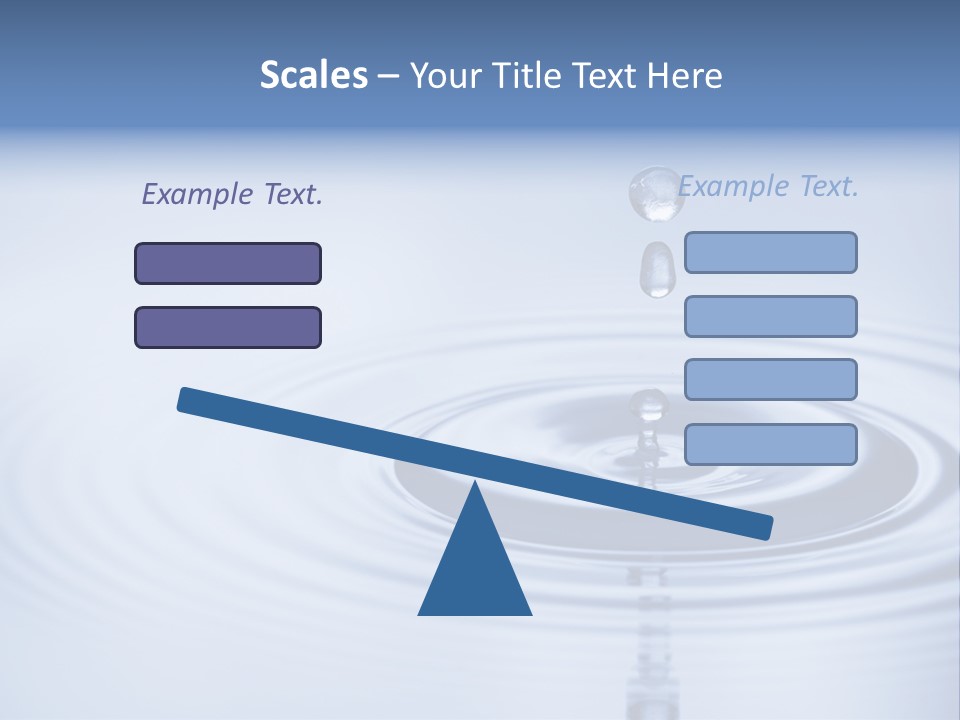 A Drop Of Water With A Blue Background PowerPoint Template