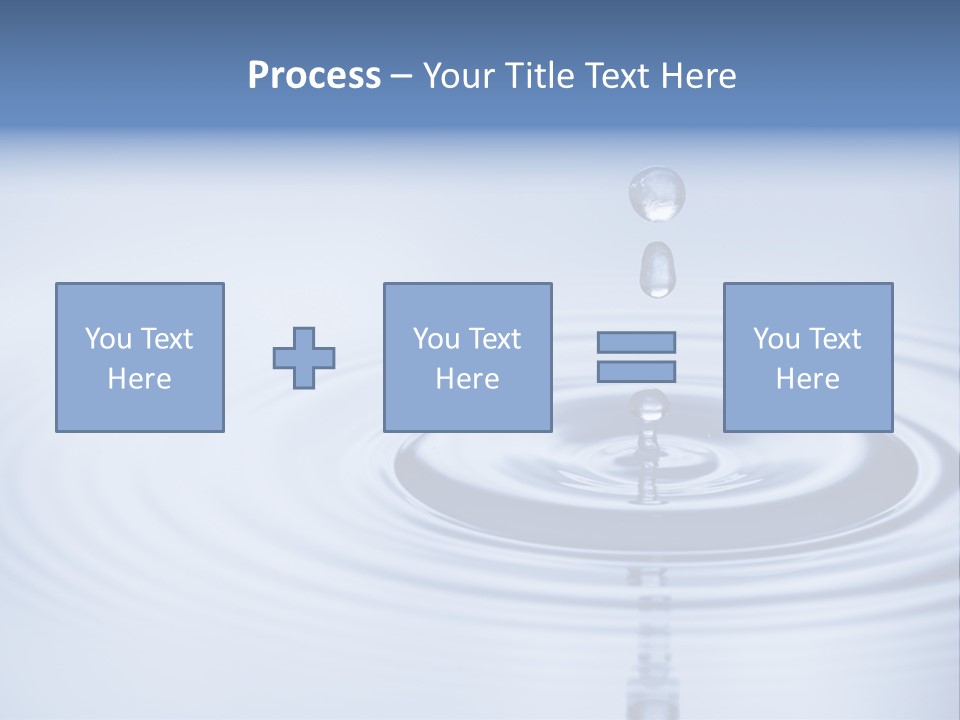 A Drop Of Water With A Blue Background PowerPoint Template