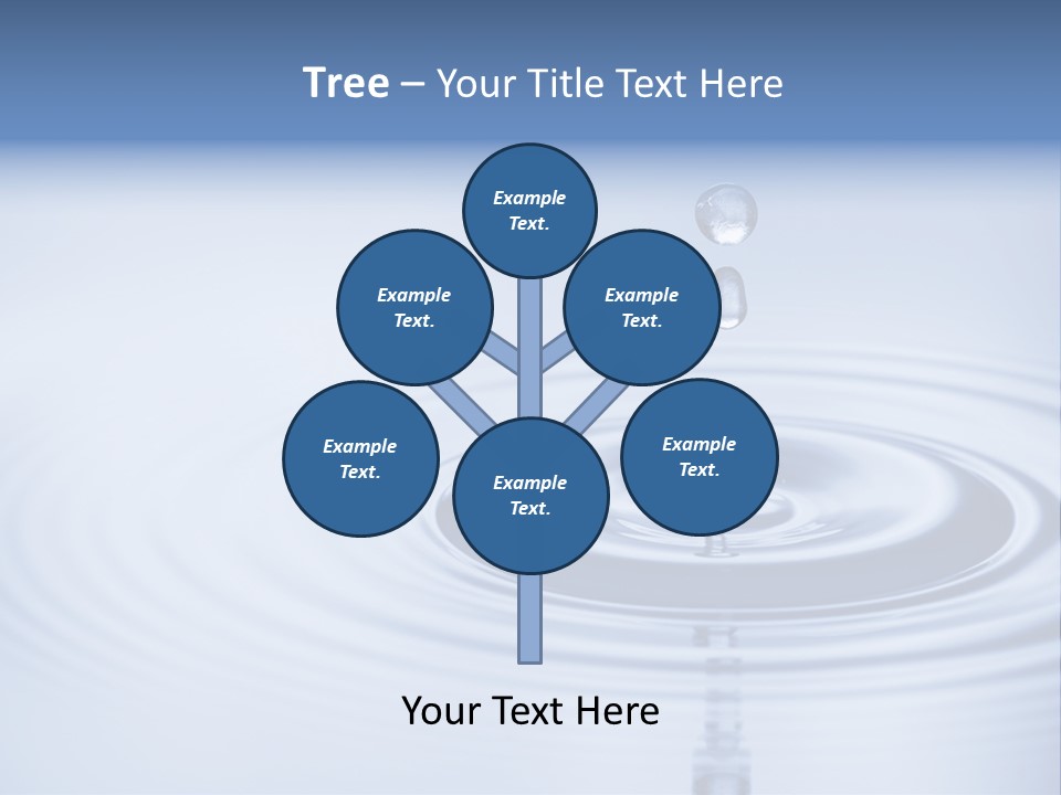 A Drop Of Water With A Blue Background PowerPoint Template