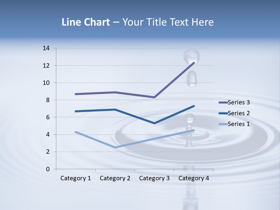 A Drop Of Water With A Blue Background PowerPoint Template