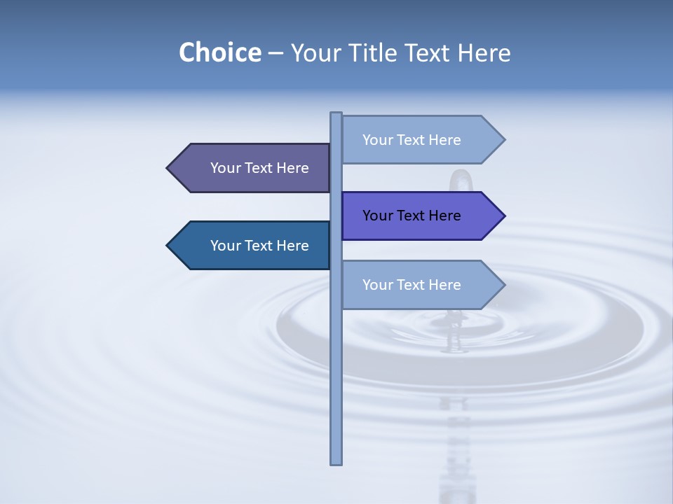 A Drop Of Water With A Blue Background PowerPoint Template