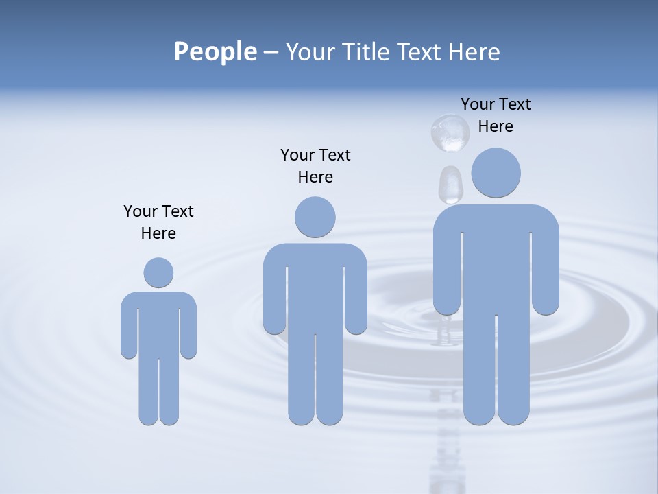 A Drop Of Water With A Blue Background PowerPoint Template