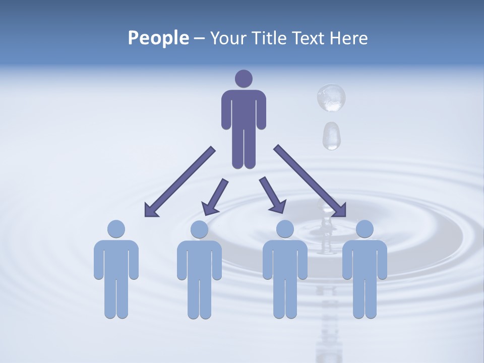 A Drop Of Water With A Blue Background PowerPoint Template