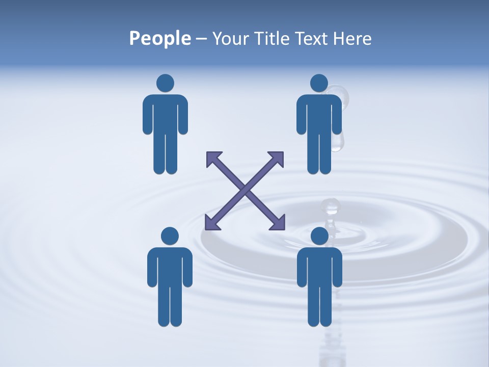 A Drop Of Water With A Blue Background PowerPoint Template