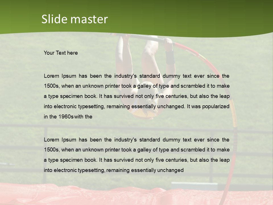 Pole Vaulter PowerPoint Template