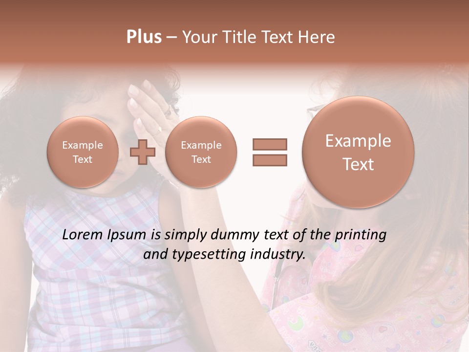 A Woman Holding A Small Child In Her Arms PowerPoint Template